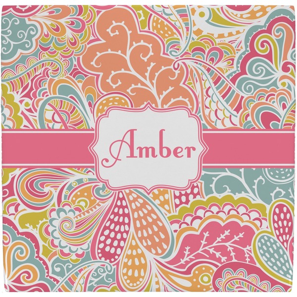 Custom Abstract Foliage Ceramic Tile Hot Pad (Personalized)