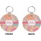 Abstract Foliage Circle Keychain (Front + Back)