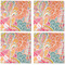 Abstract Foliage Cloth Napkins - Personalized Dinner (APPROVAL) Set of 4