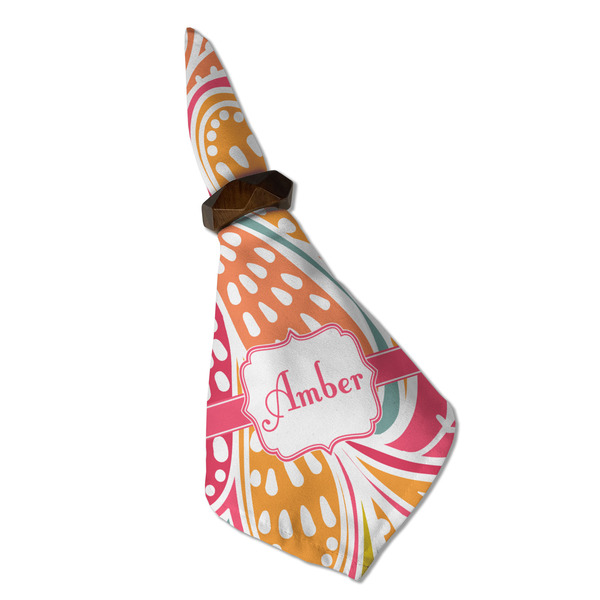 Abstract Foliage Cloth Napkins - Personalized Dinner (Folded in Ring) (MAIN)