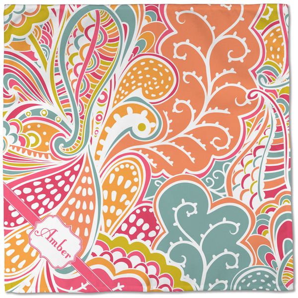 Abstract Foliage Cloth Napkins - Personalized Dinner (Full Open)