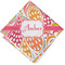 Abstract Foliage Cloth Cocktail Napkin - Single w/ Name or Text
