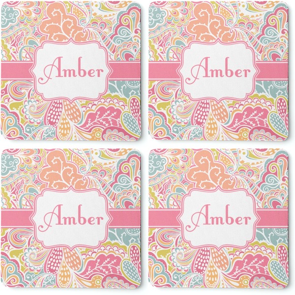 Abstract Foliage Coaster Rubber Back - Apvl