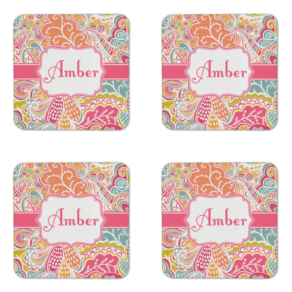 Abstract Foliage Coaster Set - APPROVAL