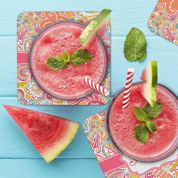 Abstract Foliage Coaster Set - LIFESTYLE