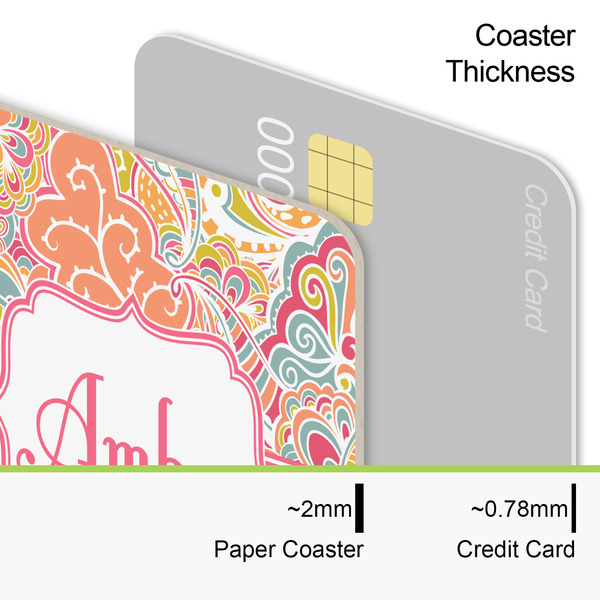 Abstract Foliage Coaster Thickness