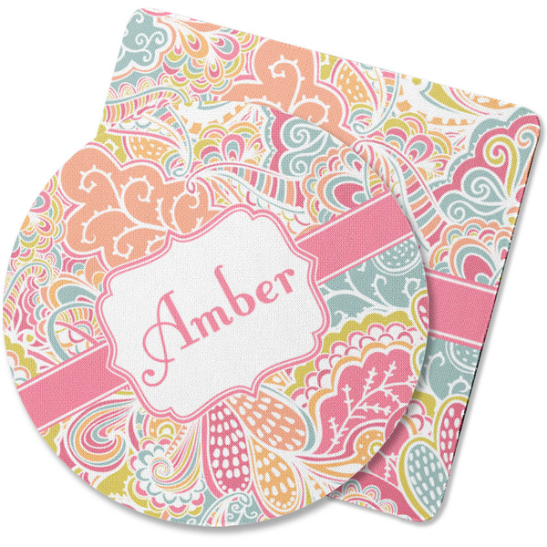 Custom Abstract Foliage Rubber Backed Coaster (Personalized)
