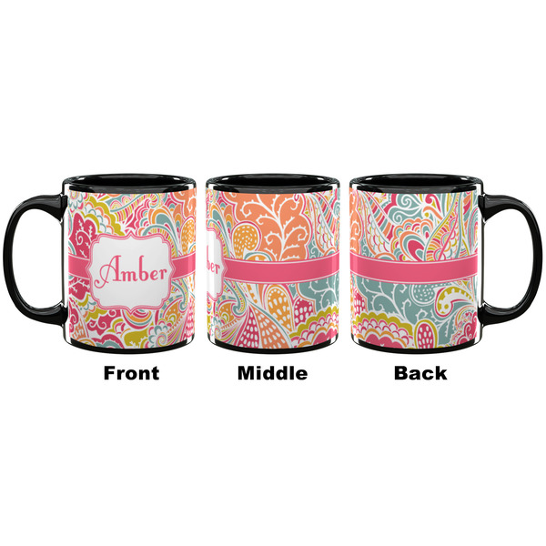 Abstract Foliage Coffee Mug - 11 oz - Black APPROVAL