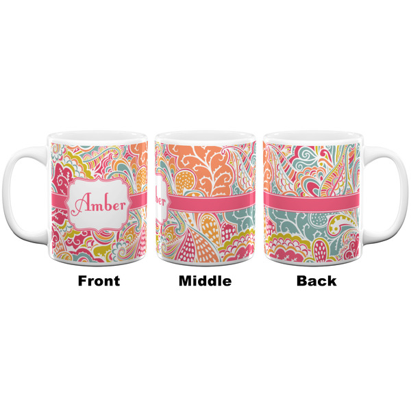 Abstract Foliage Coffee Mug - 11 oz - White APPROVAL