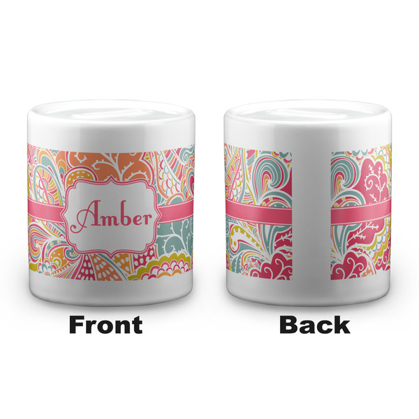 Abstract Foliage Coin Bank - Apvl