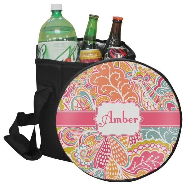 Custom Abstract Foliage Collapsible Cooler & Seat (Personalized)
