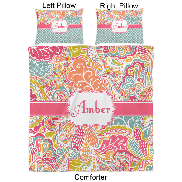 Abstract Foliage Comforter Set - Queen - Approval