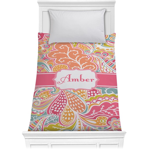 Custom Abstract Foliage Comforter - Twin (Personalized)