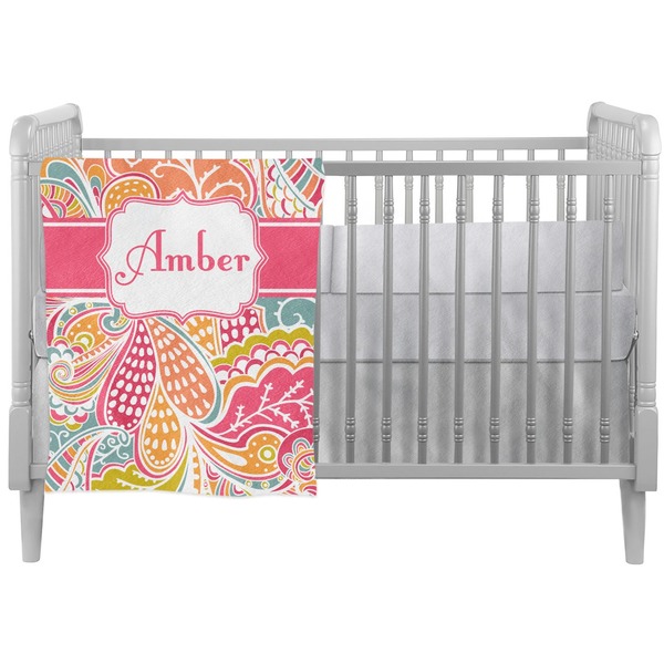 Custom Abstract Foliage Crib Comforter / Quilt (Personalized)