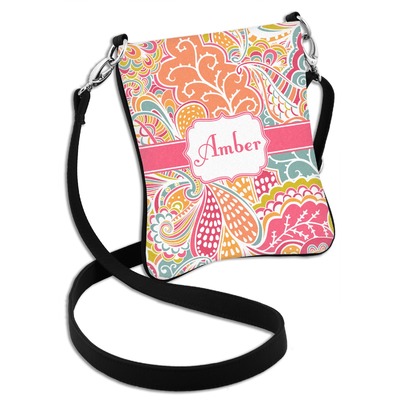 Abstract Foliage Cross Body Bag - 2 Sizes (Personalized)