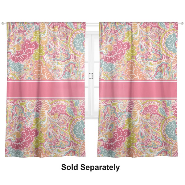 Custom Abstract Foliage Curtain Panel - Custom Size