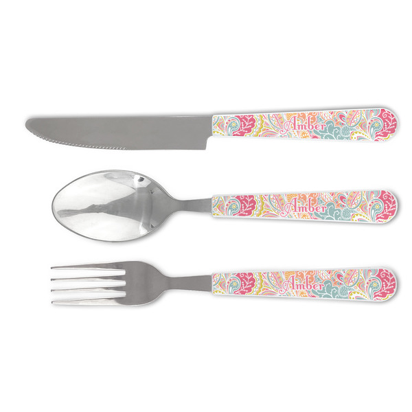 Custom Abstract Foliage Cutlery Set (Personalized)