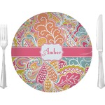 Abstract Foliage Glass Lunch / Dinner Plate 10" (Personalized)