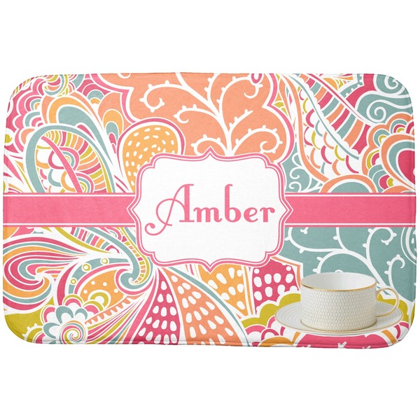 Abstract Foliage Dish Drying Mat