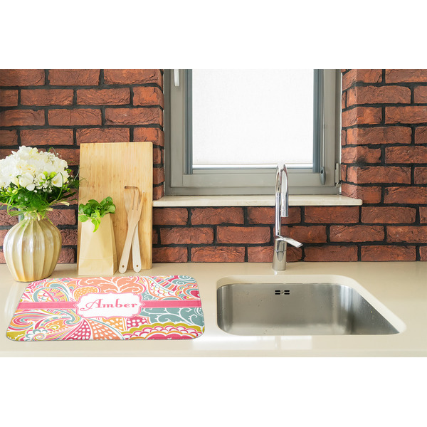 Abstract Foliage Dish Drying Mat - LIFESTYLE 2