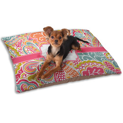 Abstract Foliage Dog Bed - Small w/ Name or Text