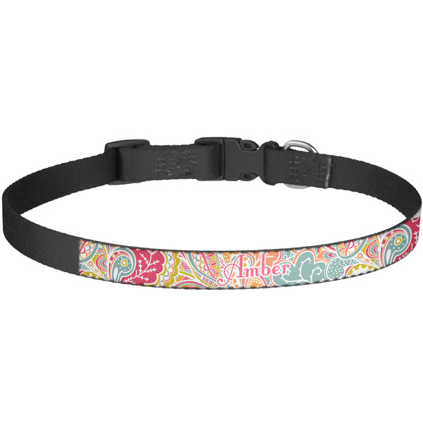 Custom Abstract Foliage Dog Collar - Large (Personalized)