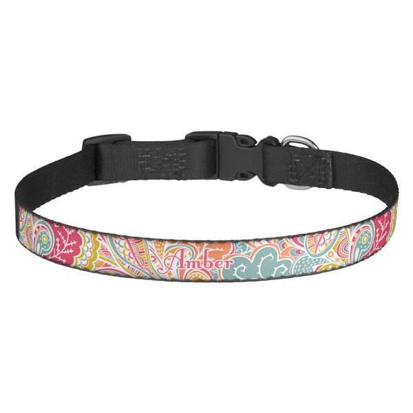 Custom Abstract Foliage Dog Collar (Personalized)