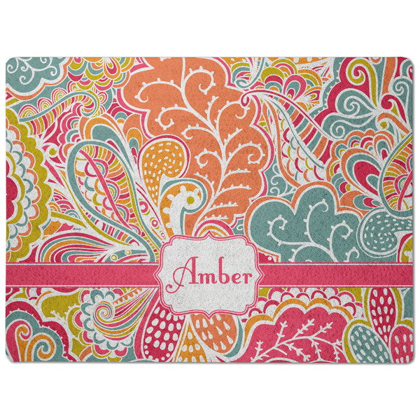 Abstract Foliage Dog Food Mat - Medium without bowls