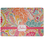 Abstract Foliage Dog Food Mat w/ Name or Text