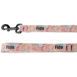 Abstract Foliage Deluxe Dog Leash - 4 ft (Personalized)