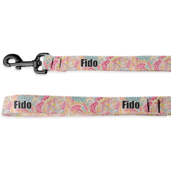 Custom Abstract Foliage Dog Leash - 6 ft (Personalized)