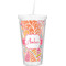 Abstract Foliage Double Wall Tumbler with Straw (Personalized)