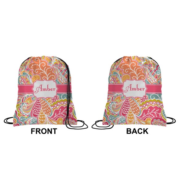 Abstract Foliage Drawstring Backpack