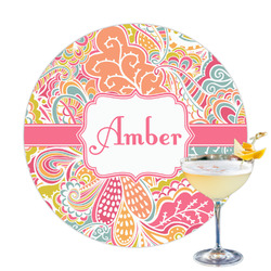 Abstract Foliage Printed Drink Topper (Personalized)