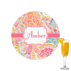 Abstract Foliage Printed Drink Topper - 2.15" (Personalized)
