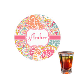 Abstract Foliage Printed Drink Topper - 1.5" (Personalized)
