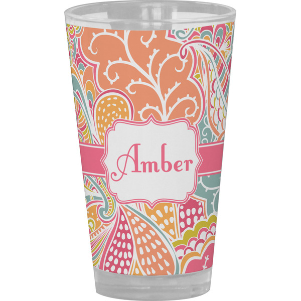 Custom Abstract Foliage Pint Glass - Full Color (Personalized)