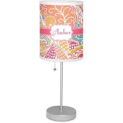 Abstract Foliage 7" Drum Lamp with Shade (Personalized)