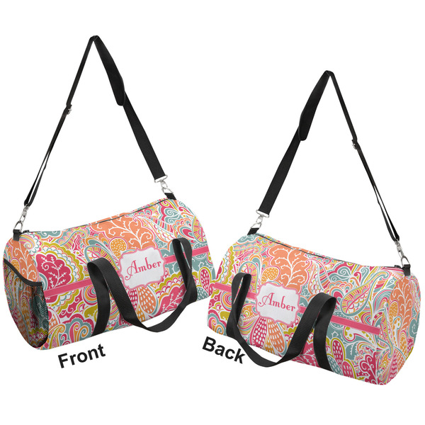 Abstract Foliage Duffle bag large front and back sides