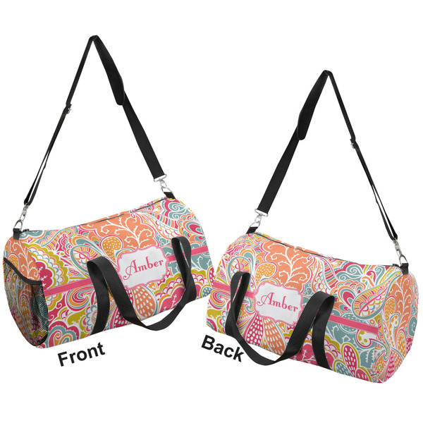 Abstract Foliage Duffle bag small front and back sides