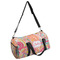 Abstract Foliage Duffle bag with side mesh pocket