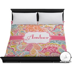 Abstract Foliage Duvet Cover - King (Personalized)