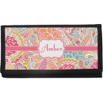 Abstract Foliage Canvas Checkbook Cover (Personalized)