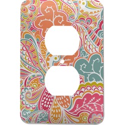 Abstract Foliage Electric Outlet Plate