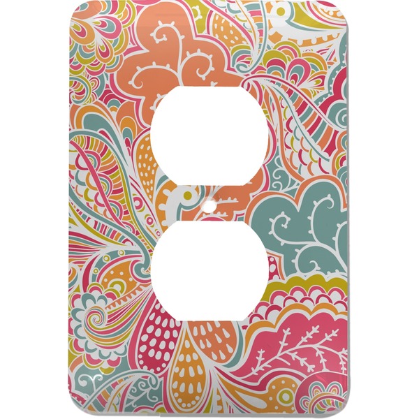 Custom Abstract Foliage Electric Outlet Plate