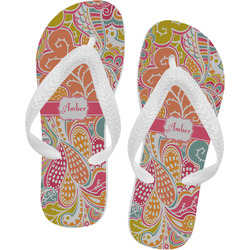 Abstract Foliage Flip Flops - Large (Personalized)