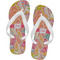 Abstract Foliage Flip Flops