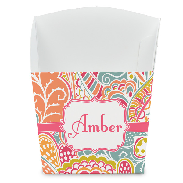 Custom Abstract Foliage French Fry Favor Boxes (Personalized)