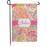 Abstract Foliage Small Garden Flag - Double Sided w/ Name or Text