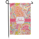 Abstract Foliage Small Garden Flag - Single Sided w/ Name or Text